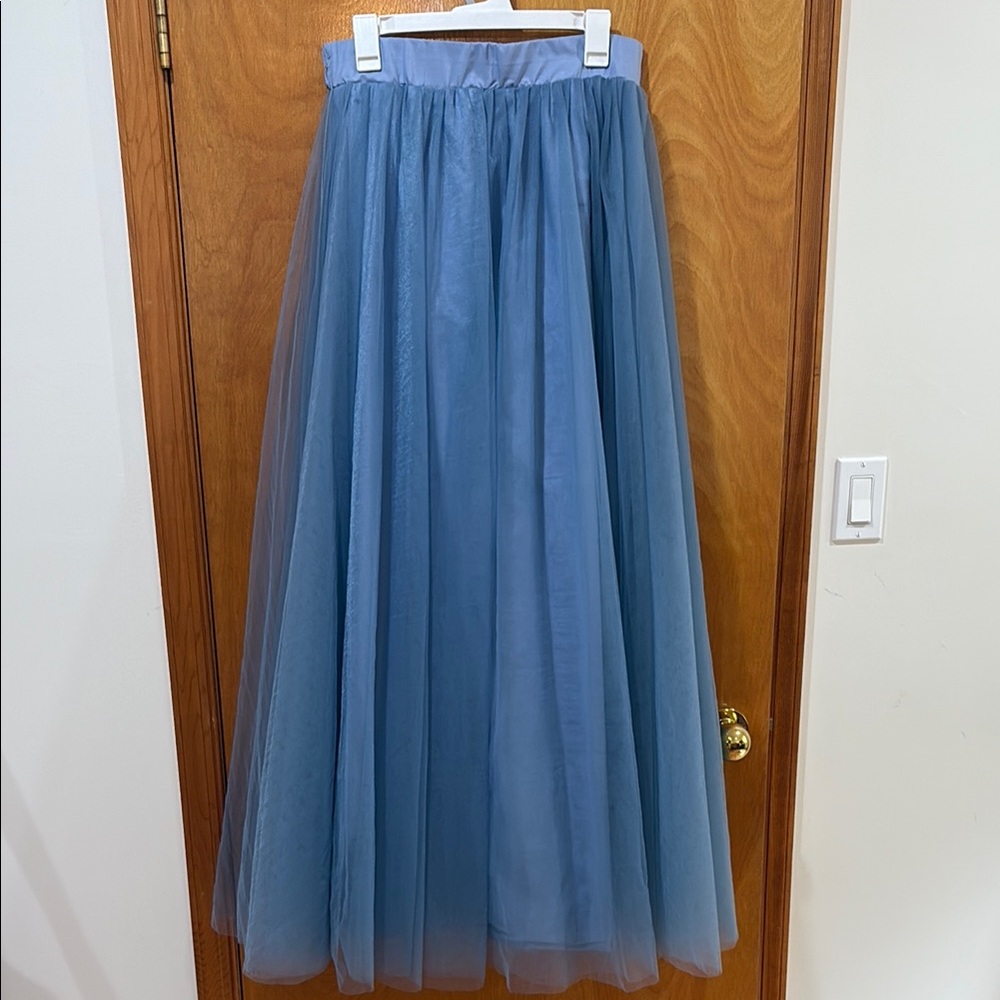 Elegant Blue A-Line Skirt